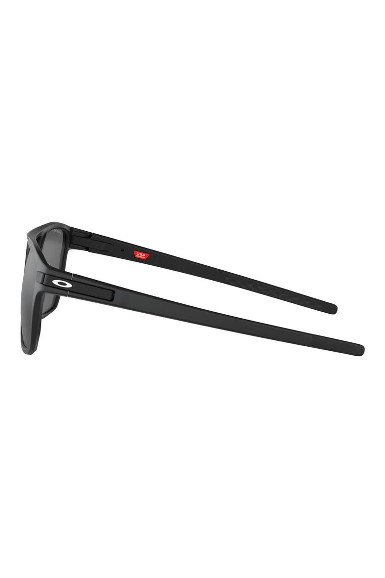 54mm Polarized Square Sunglasses, Alternate, color, BLACK