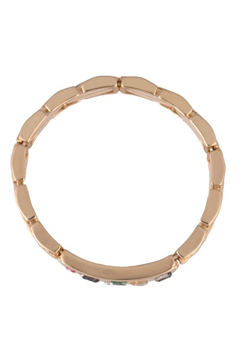 Glass Stretch Bangle Bracelet