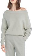 Favorite Daughter The Staying In One-Shoulder Cotton & Cashmere Pullover