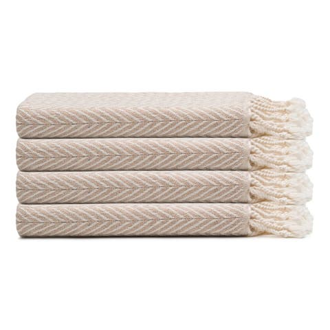 Herringbone Turkish Cotton Hand Towel Bundle