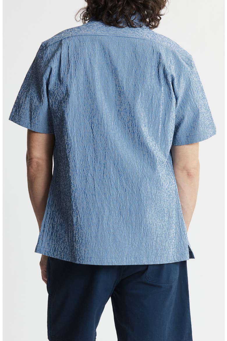 Suffolk Seersucker Camp Shirt, Alternate, color, BLUE STRIPE