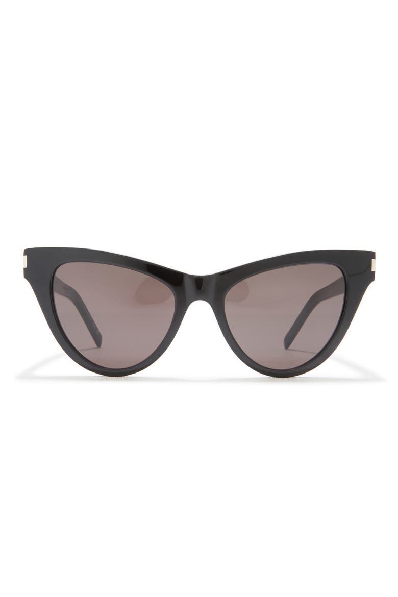 54mm Cat Eye Sunglasses, Main, color, BLACK BLACK BLACK