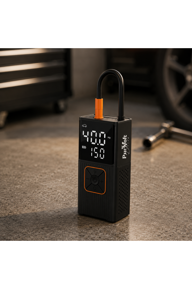 3-in-1 Tire Inflator, Power Bank & LED Light, Alternate, color, Black