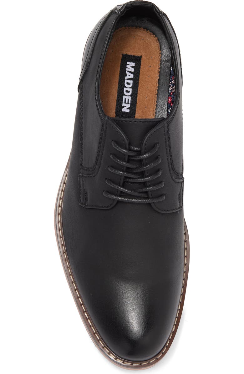 MADDEN Attern Plain Toe Derby, Alternate, color, Black Nubuck