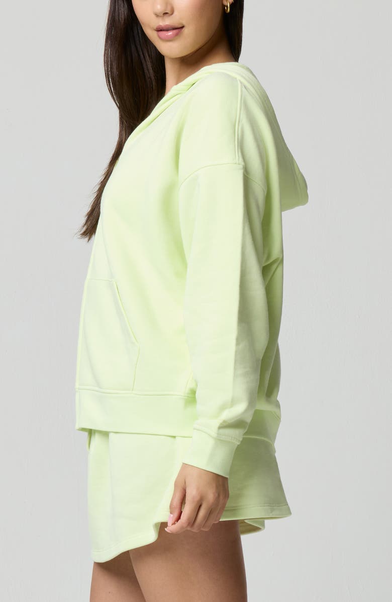 Florence by Mills Cozy Crush Forever Embroidered Oversize Graphic Zip Hoodie, Alternate, color, Citrine