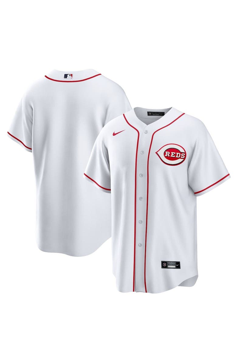Nike Men's Nike White Cincinnati Reds Home Replica Team Jersey, Main, color,