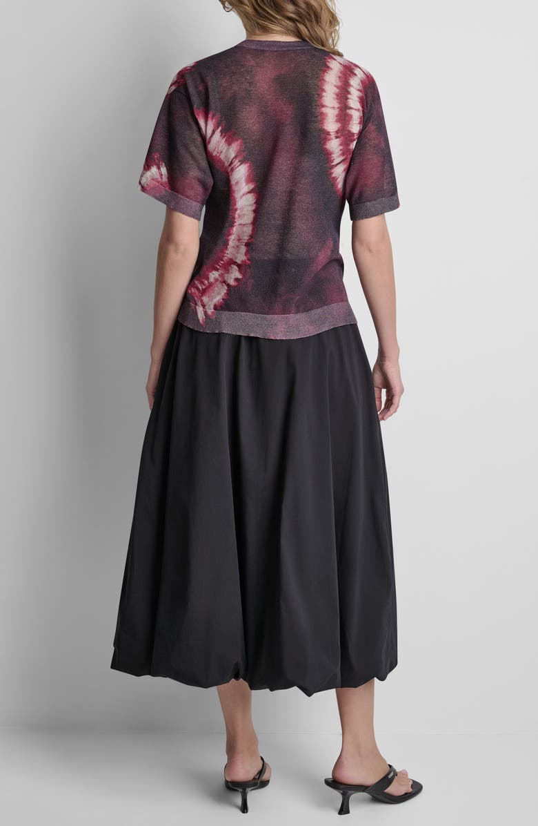 DKNY Tie Dye Short Sleeve Cotton Blend Sweater, Alternate, color, Firework Tiedye