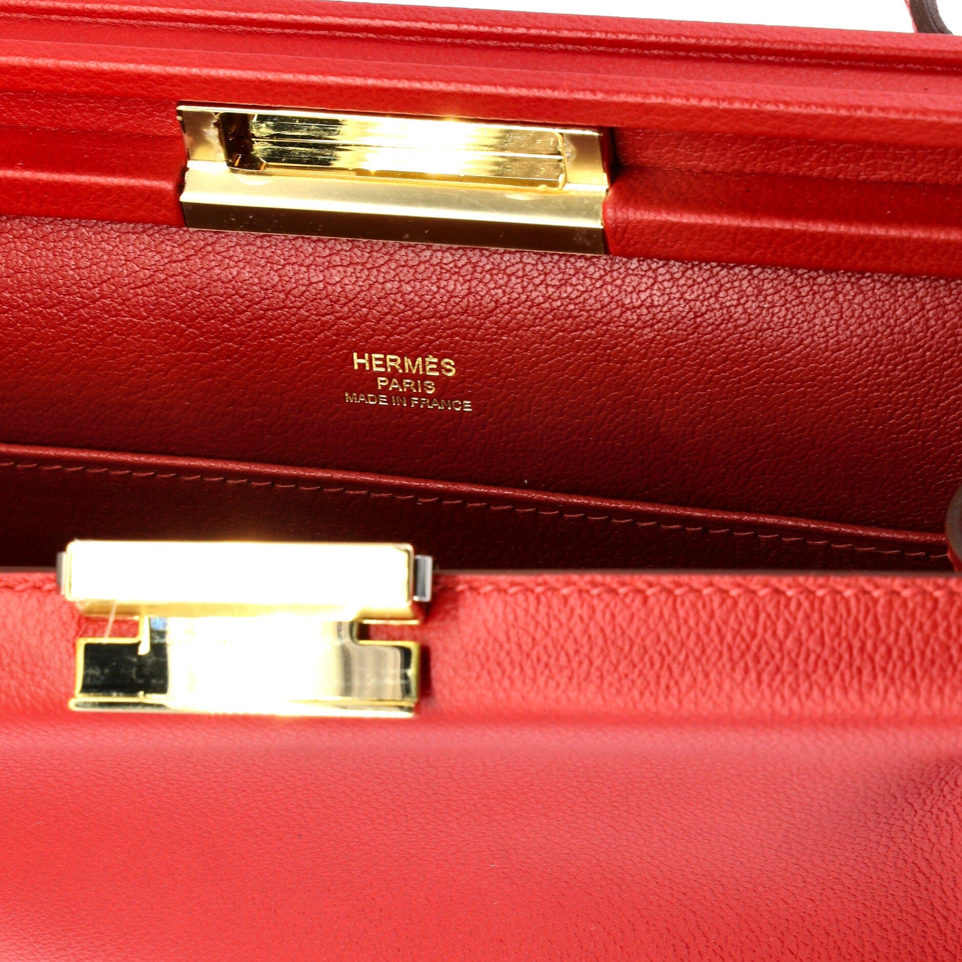 Pre-Owned Hermes Clic-H Shoulder Bag Evercolor 21, Alternate, color, Rouge De Coeur