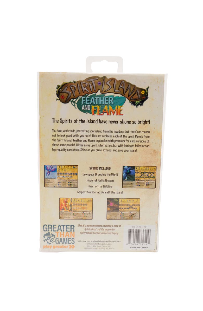 Greater Than Games Spirit Island Feather & Flame Premium Foil Spirit Panels 4 Panels, Alternate, color, Multicolored