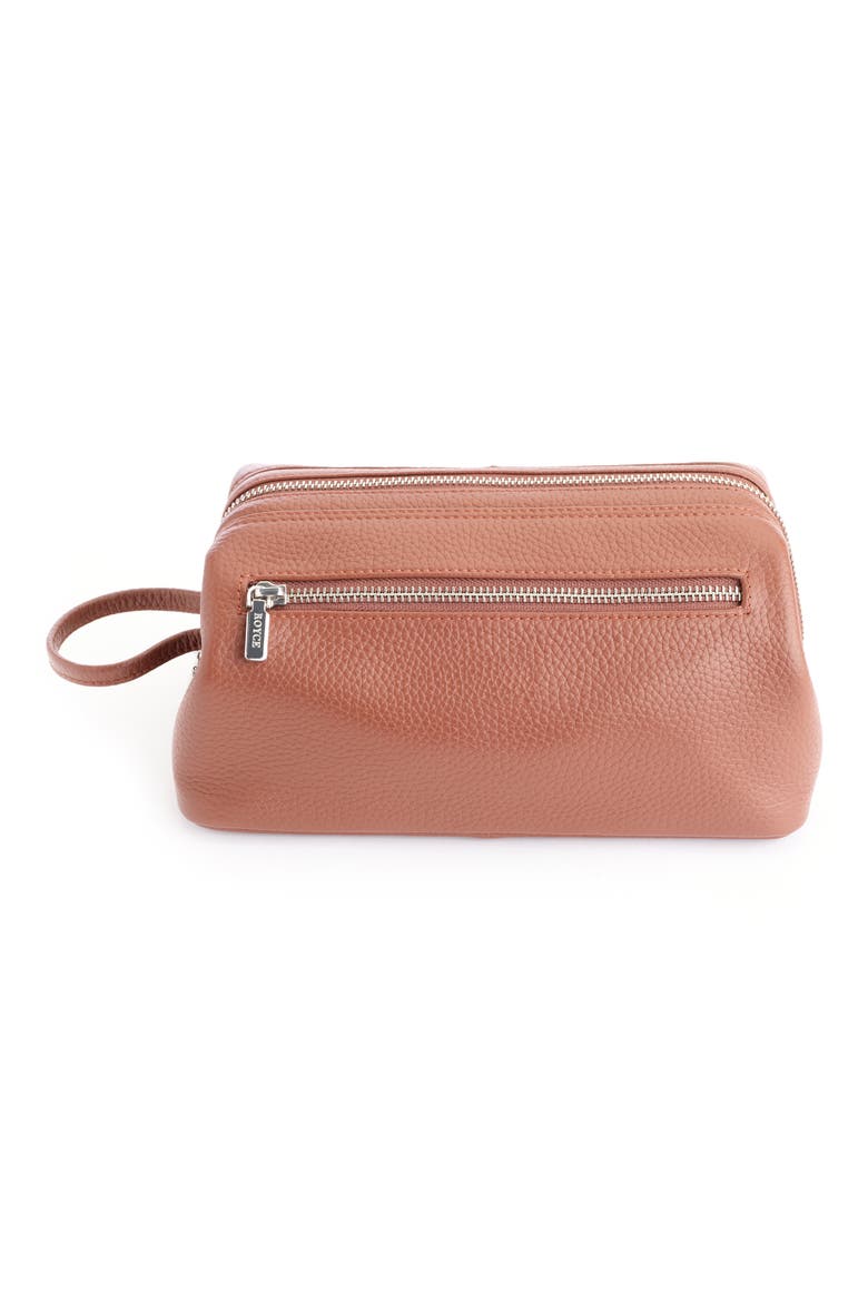 Leather Toiletry Bag, Alternate, color, TAN