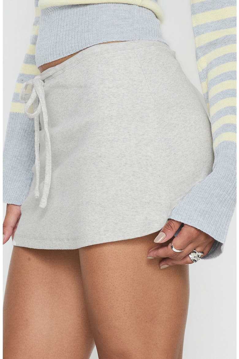 Baseline Marled Stretch Cotton Rib Skort, Alternate, color, GREY MARLE