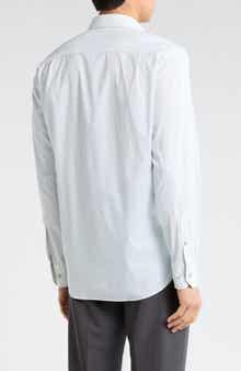 David Donahue Micro Print Performance Sport Shirt