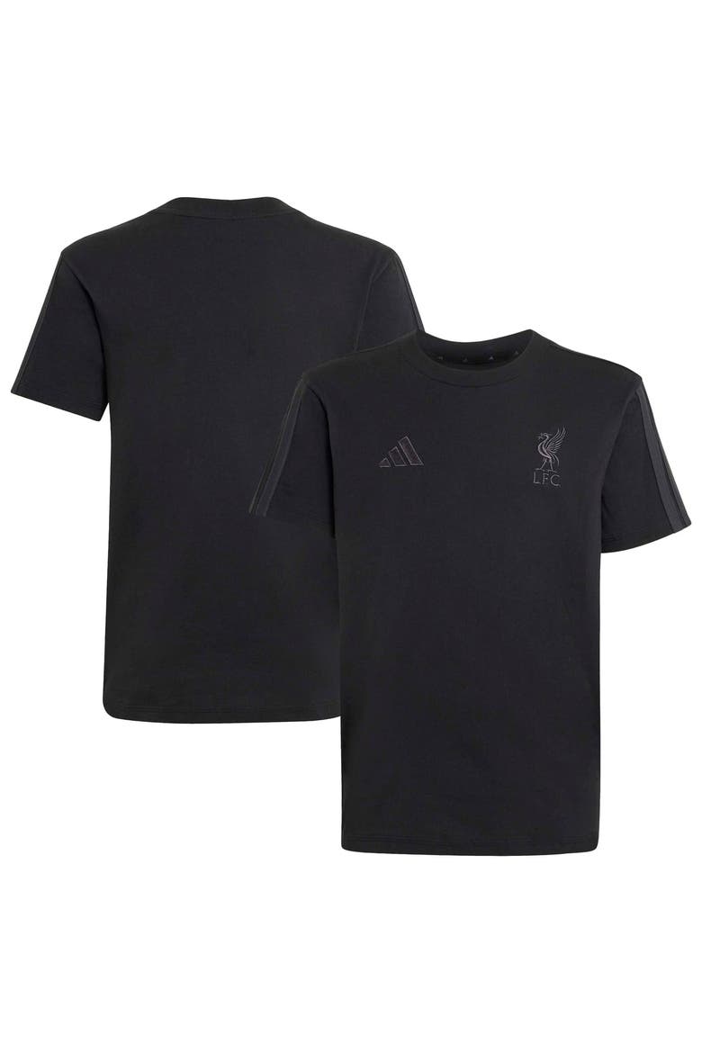 Youth adidas Black Liverpool Club T-Shirt, Main, color, Black