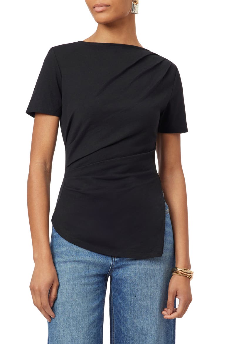 Essentia Asymmetric-Hem Gathered Top S ASOS DESIGN grown on high