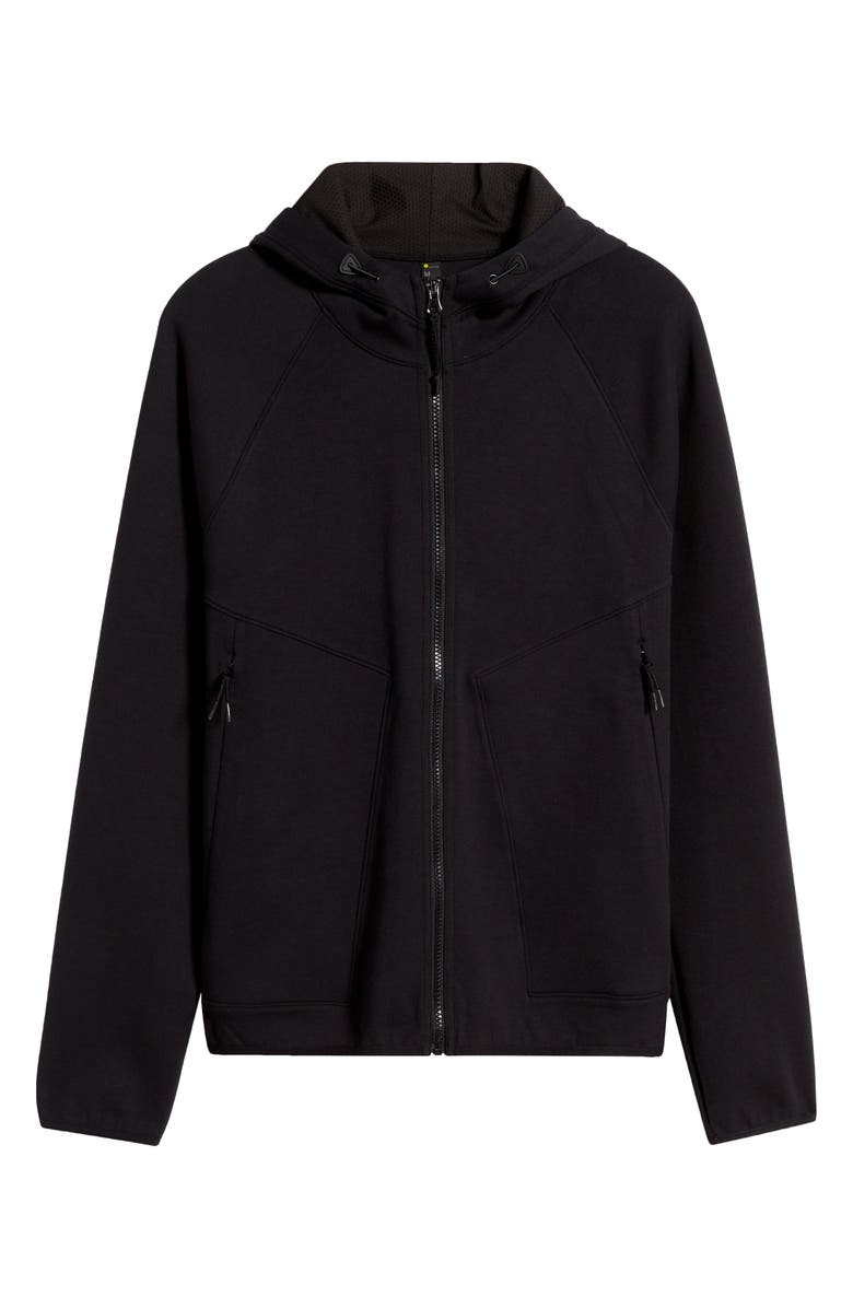 Zella Powertek Full Zip Hoodie, Alternate, color, Black