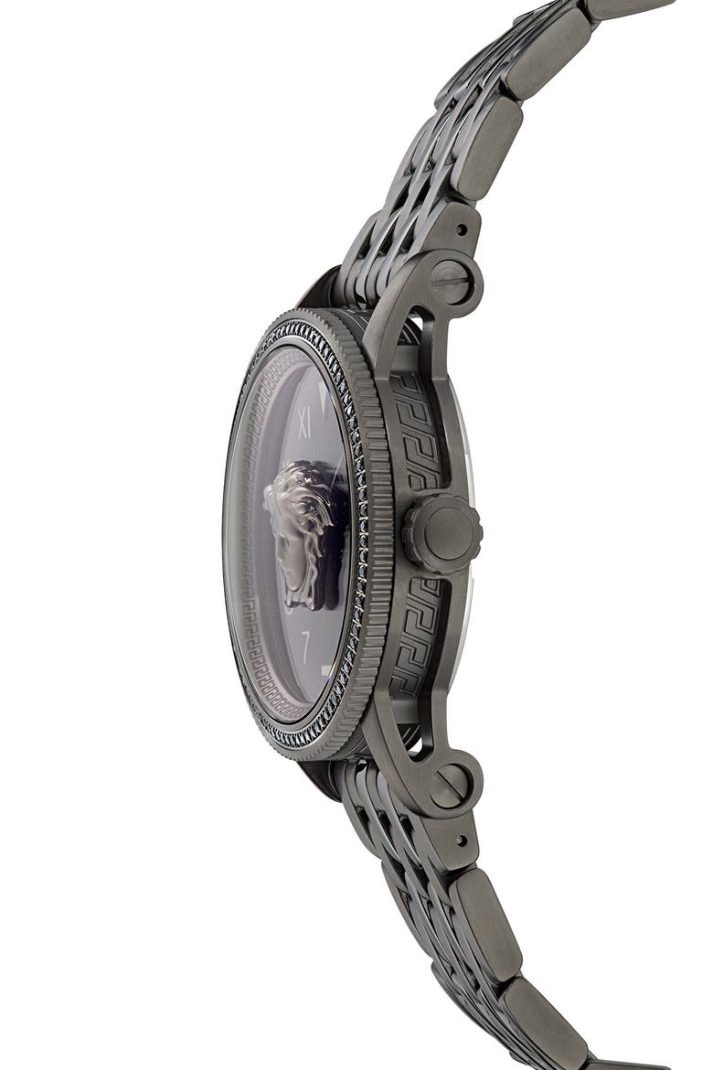 Palazzo Bracelet Watch, 43mm, Alternate, color, IP BLACK