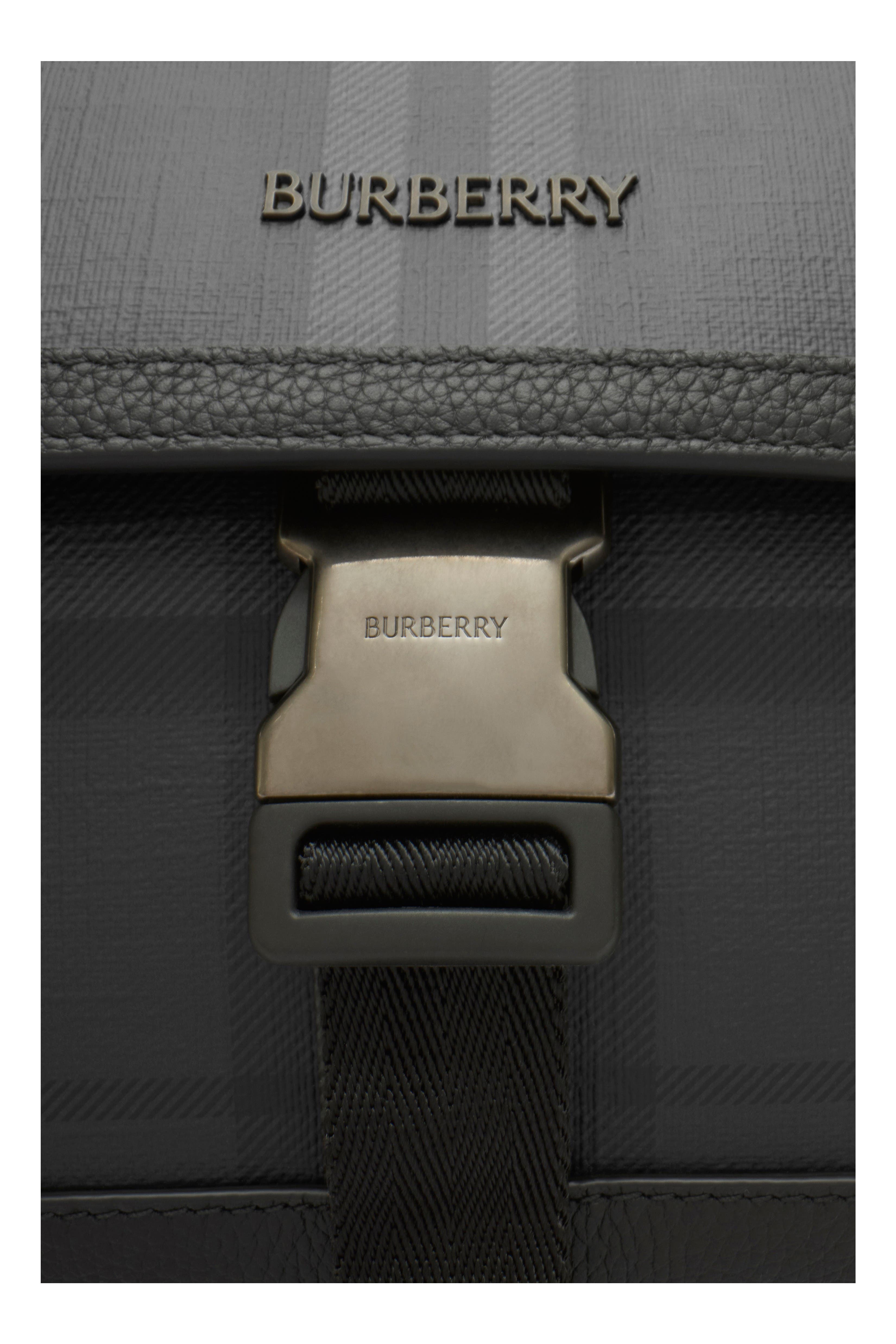 Small City Check Clip Messenger Bag, Alternate, color, Iron grey