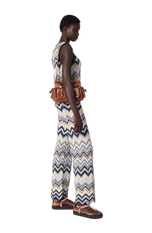 Maje Crochet Trousers In Multi