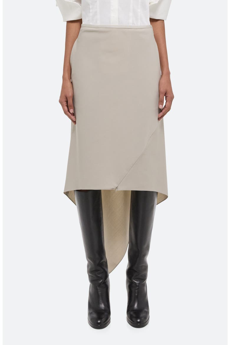 Scarf Hem Virgin Wool Maxi Skirt, Main, color, SAND