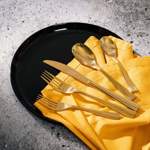 Gibson Home Holland Road 20 Piece Gold Stainless Steel Flatware Set In Gold
