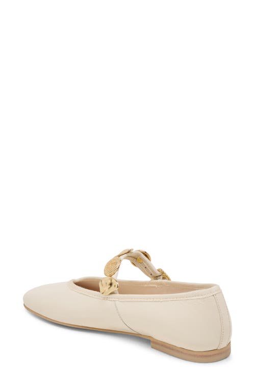 Dolce Vita Relan Mary Jane Flat In Off White Leather