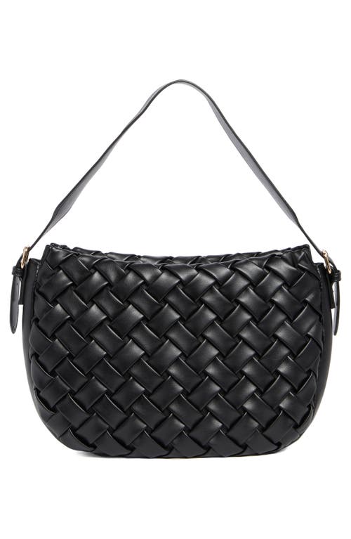 Urban Expressions Handbags Thread Quilted Shoulder Bag In Black
