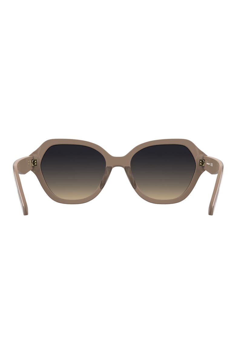Roseau 56mm Gradient Modified Rectangular Sunglasses, Alternate, color, BEIGE