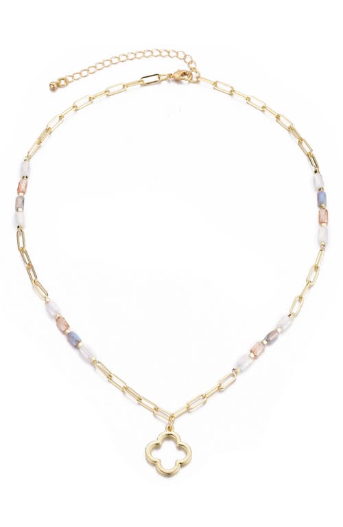 Adornia Crystal Clover Pendant Necklace