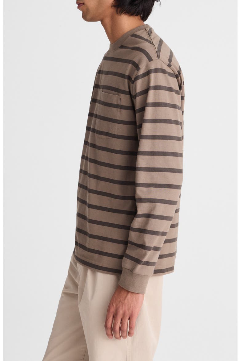 The Vintage Long Sleeve Pocket T-Shirt, Alternate, color, STRIPE DARK DRIFTWOOD