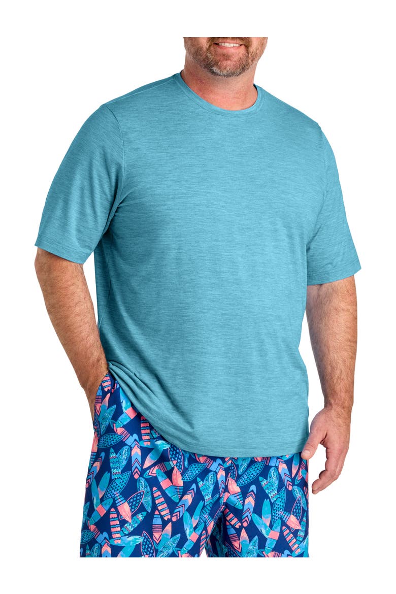 Big & Tall Marled Swim Top, Main, color, CARRIBEAN SEA HTHR