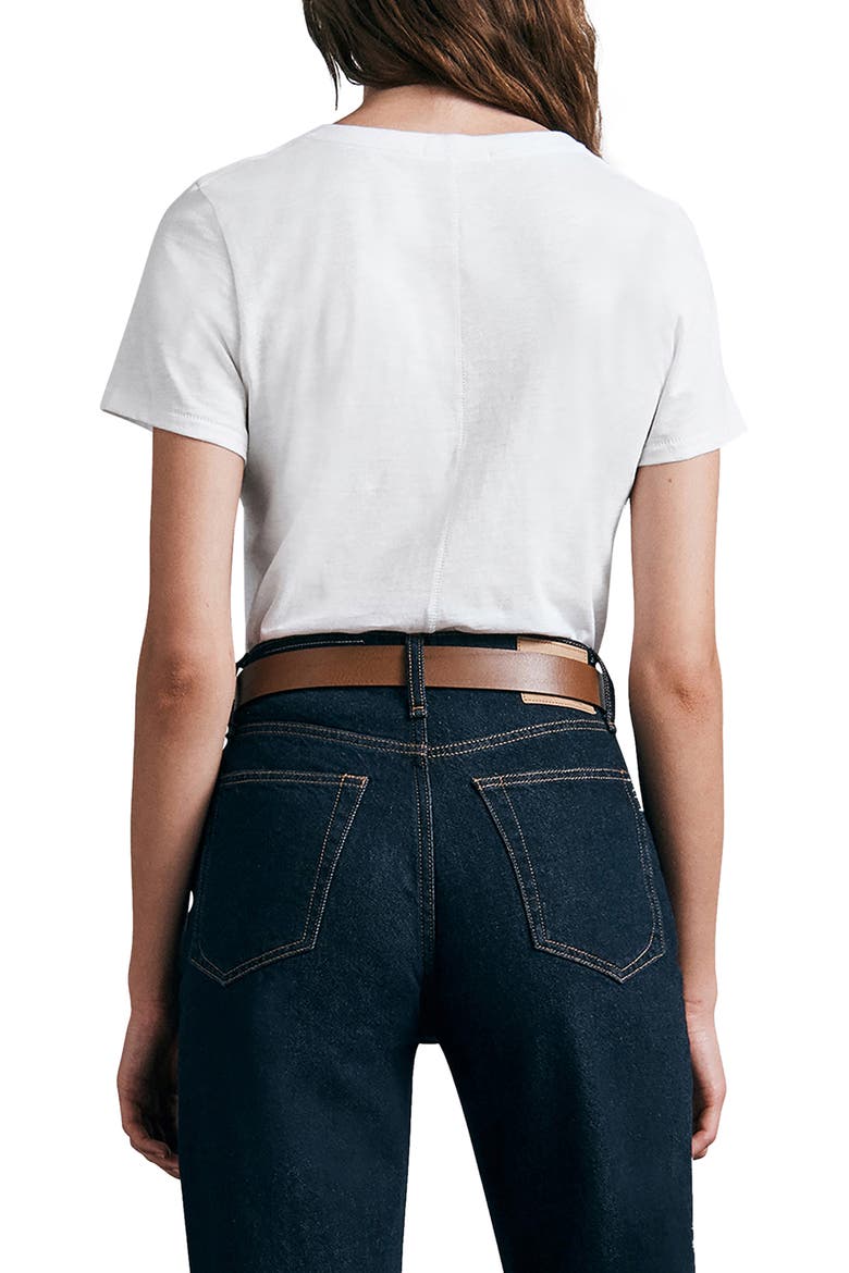 The Vee Slub Cotton T-Shirt, Alternate, color, BRIGHTWHT