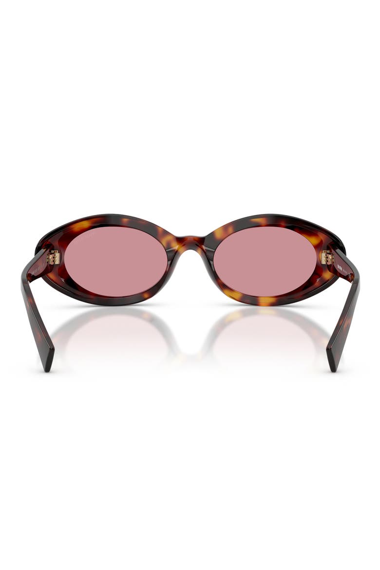 52mm Oval Sunglasses, Alternate, color, HAVANA / PINK