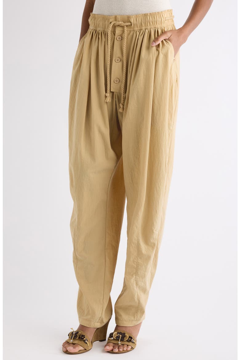 Falcona Gathered Tapered Pants, Alternate, color, DESERT