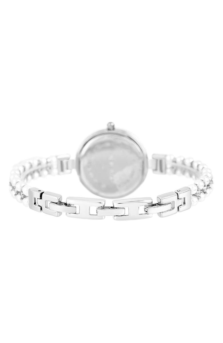 Danecraft Mother-of-Pearl Quartz Bracelet Watch, 20mm, Alternate, color, Silver