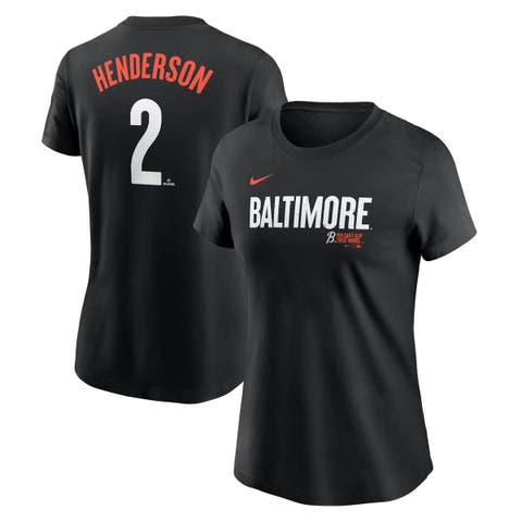 Women's Nike Gunnar Henderson Black Baltimore Orioles 2024 City Connect Fuse Player Name & Number T-Shirt