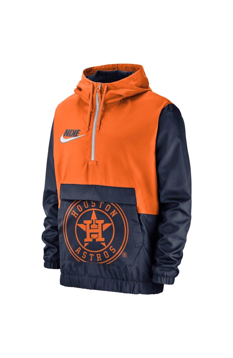 Nike Men's Nike Navy Houston Astros Anorak 1/2-Zip Pullover Hooded Jacket, Main, color, Navy