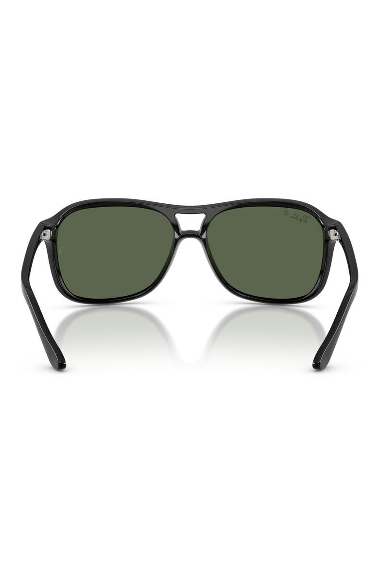 60mm Square Sunglasses, Alternate, color, BLACK