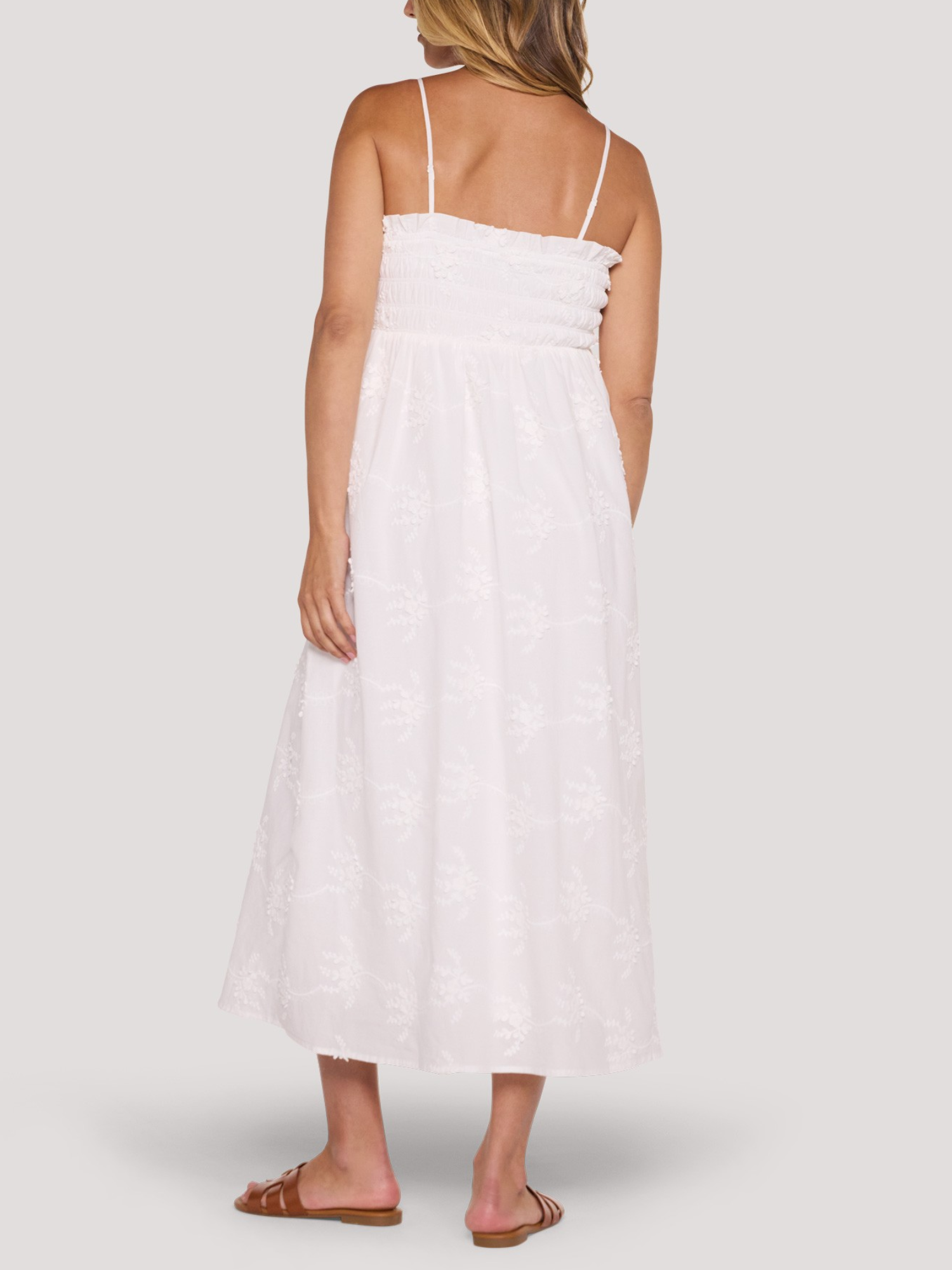 Smocked Maxi Dress With Removable Straps - image 4