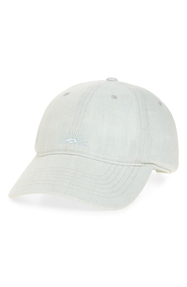 Faherty Linen Baseball Cap, Main, color, Light Blue