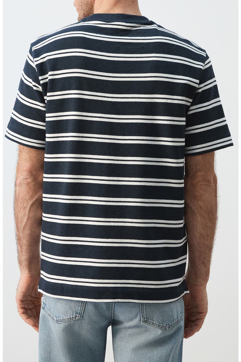 Regular Fit Stripe Cotton Blend T-Shirt, Alternate, color, NAVY
