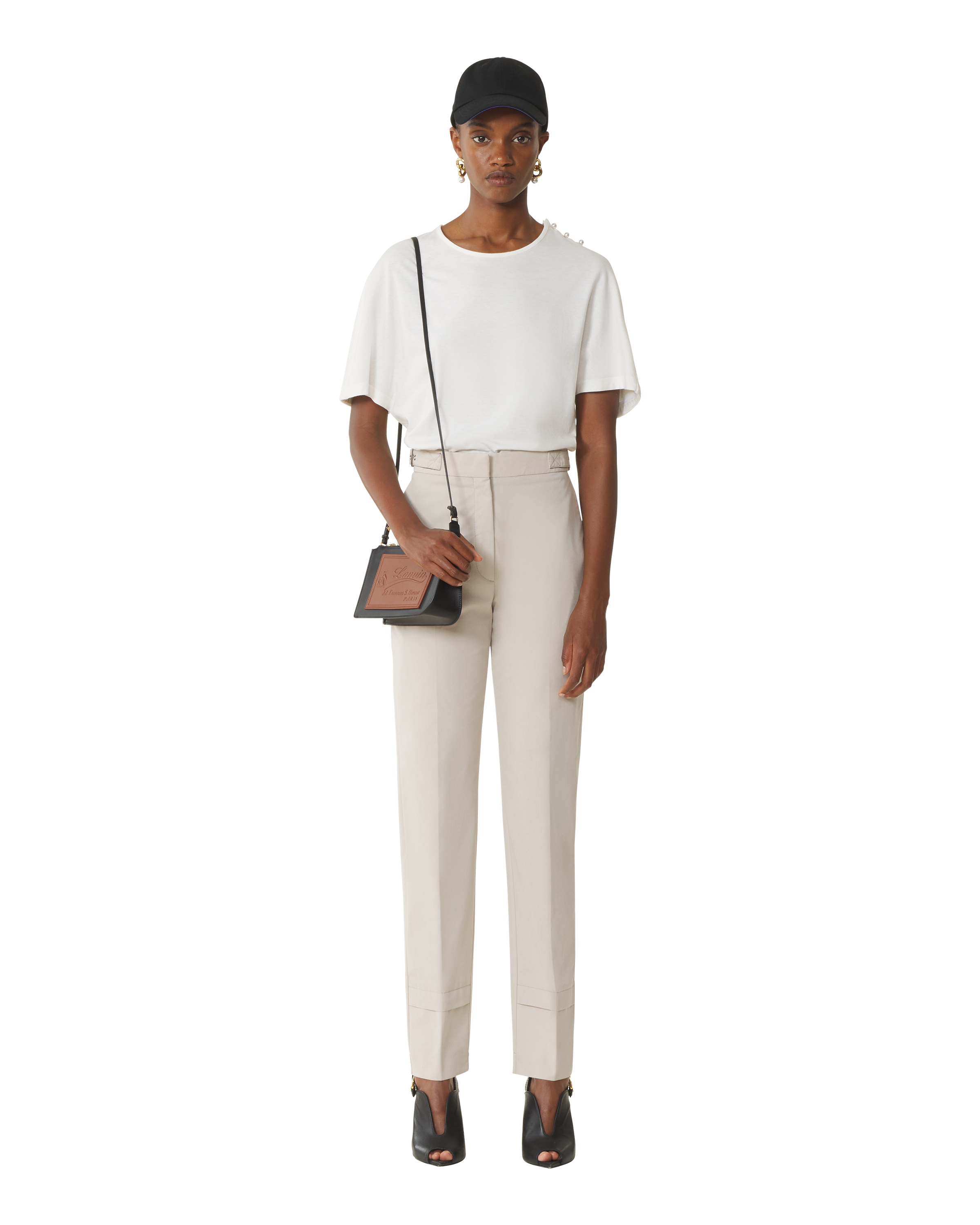 Lanvin Compagnon Small Zipped Bag In Smooth Leather, Alternate, color, Brown