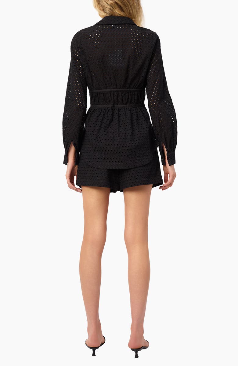 CAMI NYC Stefania Eyelet Shirt, Alternate, color, Black