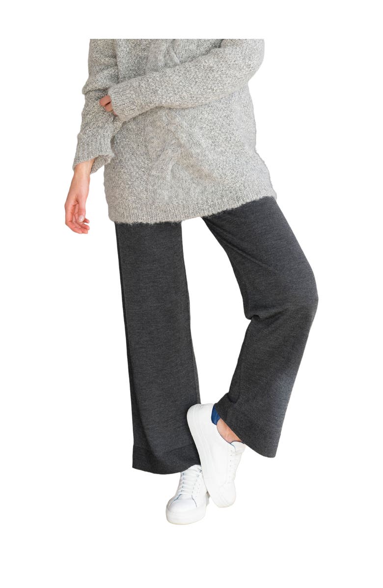 Celtic & Co. Wide Leg Merino Lounge Pants, Main, color, Charcoal