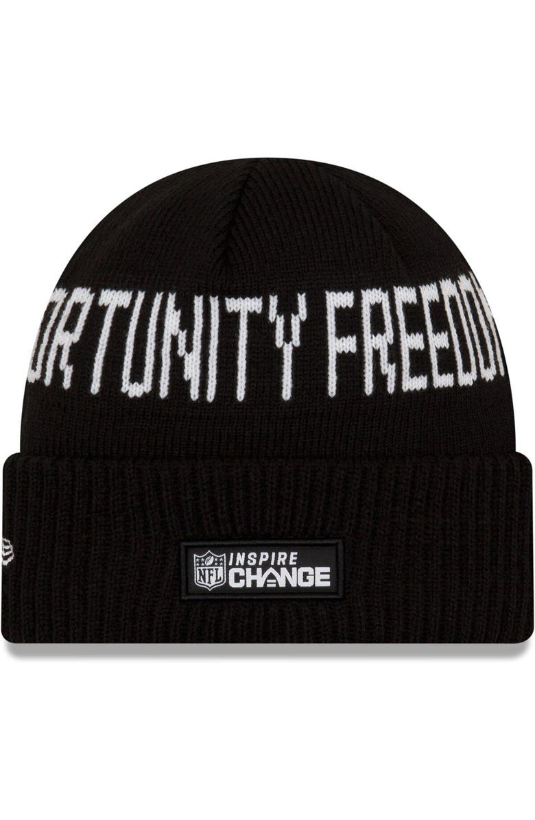 New Era Men's New Era Black Indianapolis Colts Team Social Justice Cuffed Knit Hat, Alternate, color,