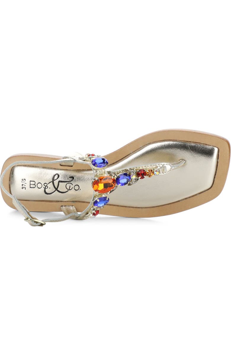 Bos. & Co. Otu Sandal, Alternate, color, Gold Leather/Jewels