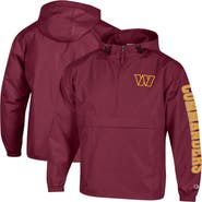 Champion Men's Champion Burgundy Washington Commanders Packable Hooded Windbreaker Half-Zip Jacket