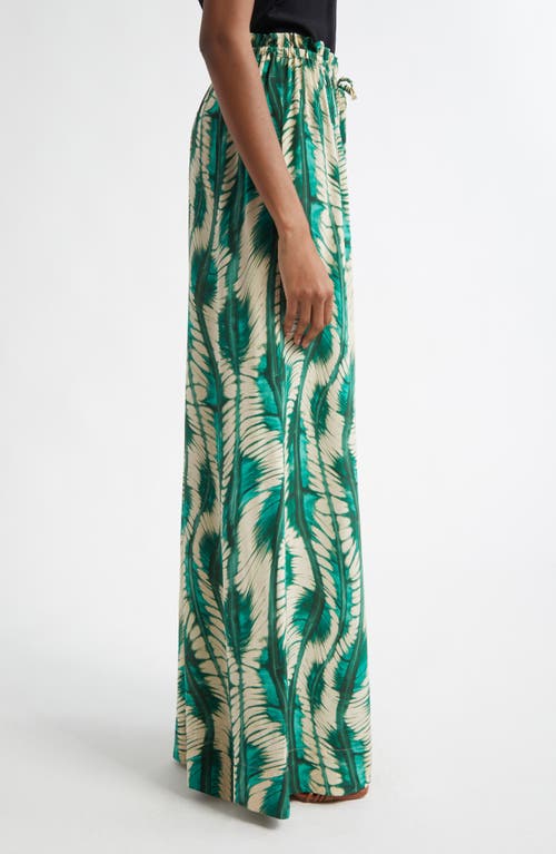 Ulla Johnson Sawyer Print Wide Leg Pants In Acacia