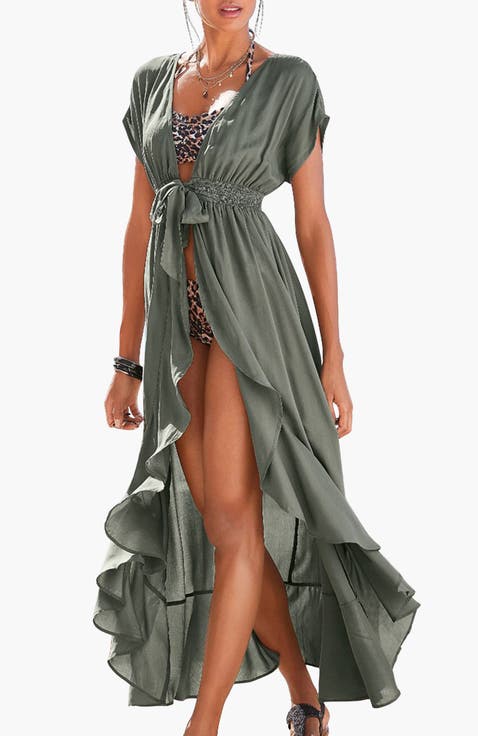 Flounce Hem Cover Up