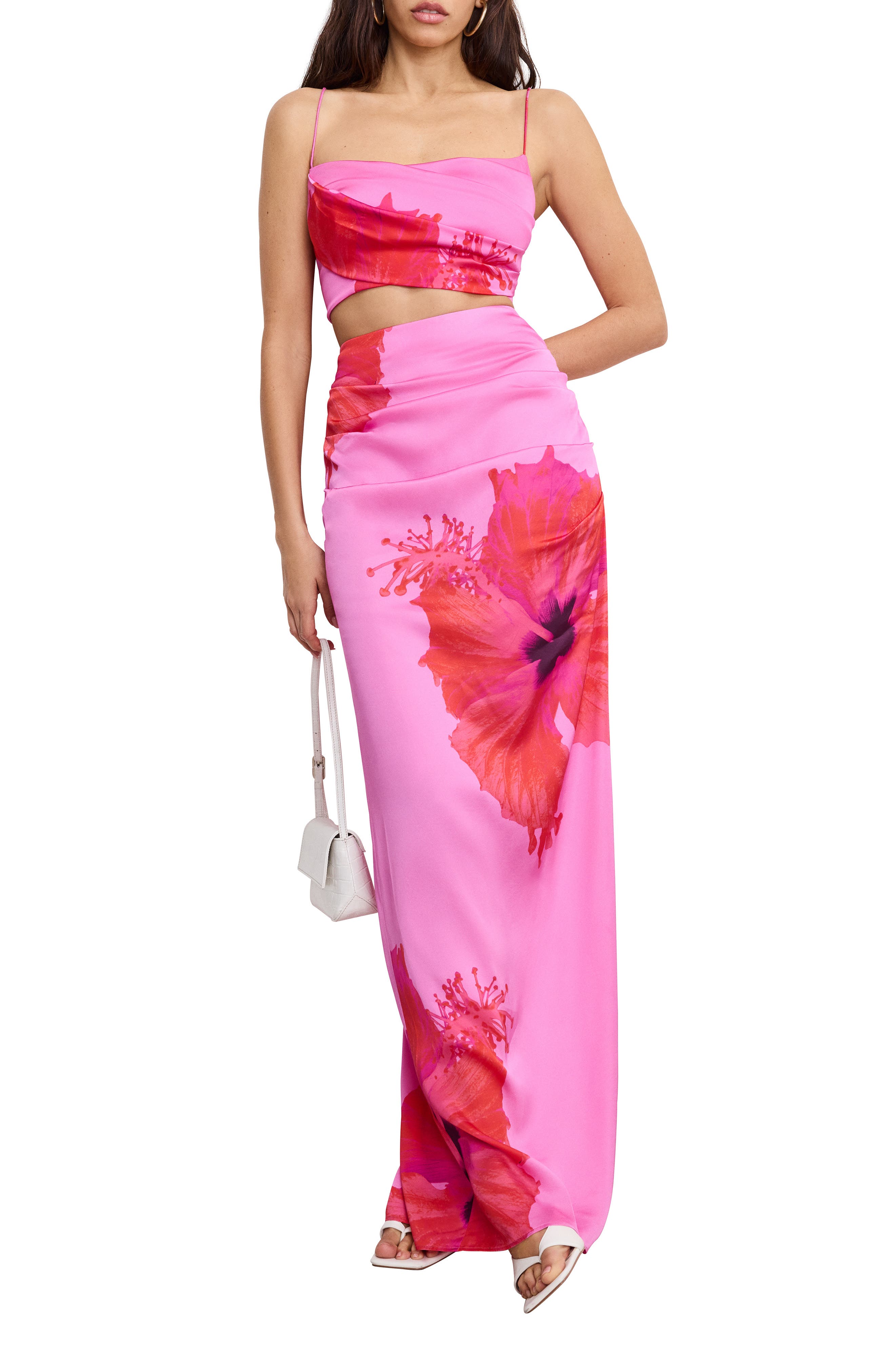 Good American Satin Maxi Skirt