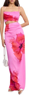 Good American Satin Maxi Skirt